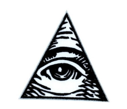 Frontera bordada de encargo de Merrow del fondo de la tela de la tela cruzada del remiendo de Horus del triángulo