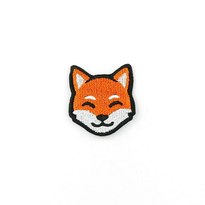 Pequeño hierro animal lindo del Fox en remiendo bordado frontera de la insignia de Merrow de los remiendos