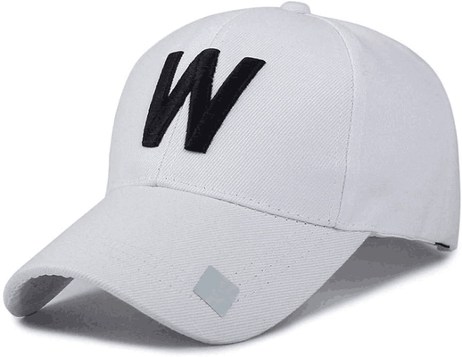 Béisbol estilo gorra con logotipo bordado blanco con logotipo ajustable cerradura de correa