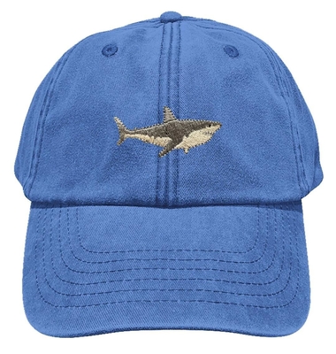 Color del logotipo Gran tiburón blanco gorra de béisbol Gorra bordada de logotipo