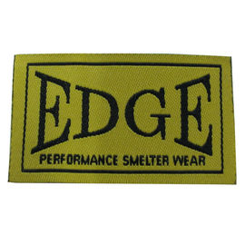 Etiquetas tejidas ropa de encargo barata del damasco del logotipo del nombre del precio de la fábrica para la ropa