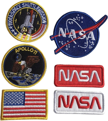 remiendos bordados militares de las sujeciones del lazo del remiendo de la NASA de 200m m los E.E.U.U.