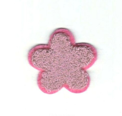 remiendo rosado del bordado de la flor de la felpilla de 1 1/2”