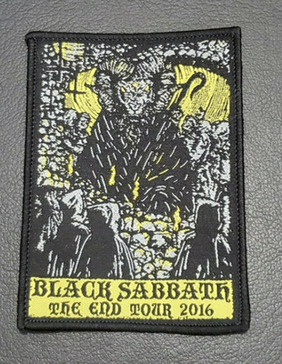 Hierro en los remiendos tejidos de encargo Black Sabbath el remiendo del viaje 2016 del final para la camiseta de la chaqueta