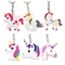 Accesorio de encargo del vínculo del tamaño cuatro Unicorn Soft Toy Keychain PMS del color de goma del PVC