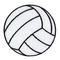 Hierro del remiendo del bordado del voleibol en fondo bordado de la tela de la tela cruzada del Applique