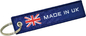 cadena dominante de cadena dominante de la bandera del bordado de Reino Unido de la tela cruzada de la motocicleta de encargo de 130*30m m
