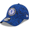 Capuchón de logotipo bordado de color azul con borde pre curvado del Chelsea Football Club 9FORTY Capuchón de béisbol de mármol