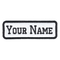 Rectangular personalizado bordado etiqueta de nombre de hierro personalizado en parches