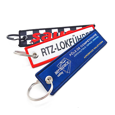 Clavier de tecido de poliéster personalizado con anillo grande para regalos personalizados