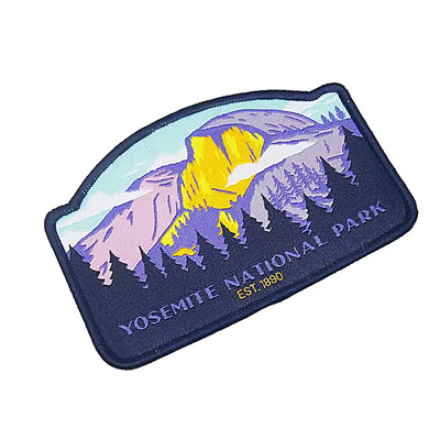 Hierro personalizado en etiqueta tejida parche logotipo de marca insignia parches tejidos para ropa