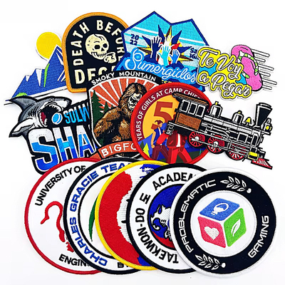 Emblema bordado personalizado Parches de espalda de velcro para jeans y chaquetas