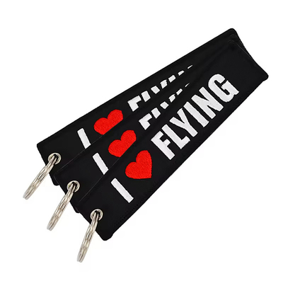 Llave de llave bordado de Twill negro Llave de llave bordado de equipaje de equipo