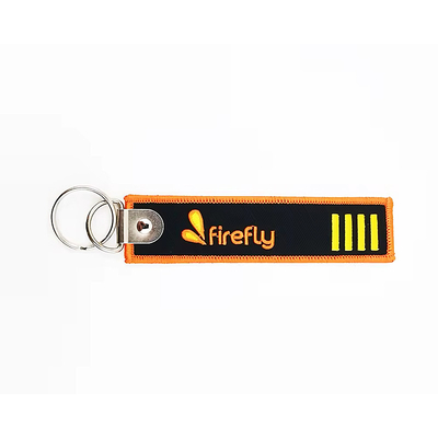 Fabricante de llaveros bordados Logotipo personalizado Embroidery Key Tag Keychain para bolso