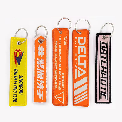 Personalización Personalizado Tejido Key Tag Brillante encanto llavero de metal blando