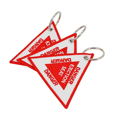 OEM/ODM Acceptable tecido tejido llavero de cadena bordado Anime Key Jet Tag para el coche de la motocicleta
