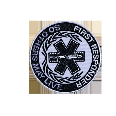 Diseño de moda Patches de bordado de logotipo de marca personalizado con gancho y bucle