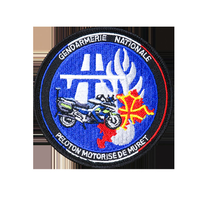 Diseño de moda Patches de bordado de logotipo de marca personalizado con gancho y bucle