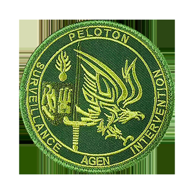 Parche de logotipo de tejido tejido bordado con gancho para sombreros y ropa personalizados