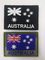Forro del velcro del remiendo del bordado de la frontera del laser Merrow del modelo de la bandera de Australia