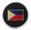 Colores del remiendo 9 del bordado de la frontera de Merrow de la bandera de Filipinas