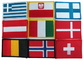 El remiendo bordado de encargo de las banderas nacionales en offset la impresión PMS sostenible