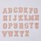 El alfabeto del bordado de la toalla de Diy modela el hierro del equipo universitario del brillo en remiendos de la letra de la felpilla
