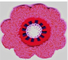 2&quot; bordado floral de la flor de la felpilla fucsia rosada cose en remiendo