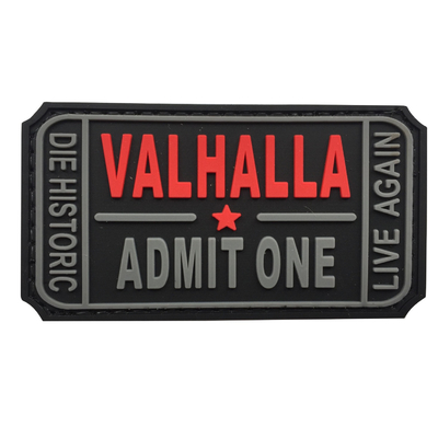 El PVC suave de goma de encargo de Logo Patch Valhalla Entrance Ticket del color de Pantone remienda