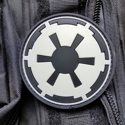 Velcro que apoya símbolo galáctico de encargo del imperio de Star Wars de los remiendos de goma del PVC