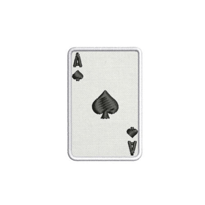 Ace de la veintiuna bordada de encargo del póker de Vegas del remiendo de los corazones