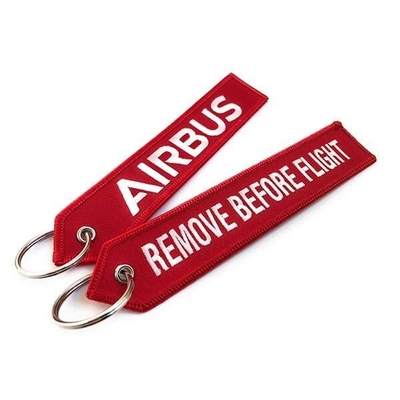 Airbus Licenciado Retira antes del vuelo llavero Modelo de diseño personalizado Conjunto llavero rojo