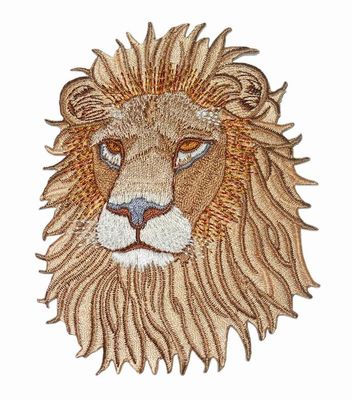 Forro del velcro de Lion Shape Full Embroidery Patch de la frontera de Merrow