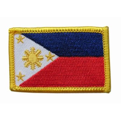 Colores del remiendo 9 del bordado de la frontera de Merrow de la bandera de Filipinas