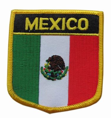Remiendo bordado de encargo 12C del fondo de la tela cruzada de la bandera de México lavable