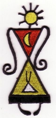 Hierro hecho a mano de Art Embroidery Patch Custom Size de la mujer tribal abstracta en estilo