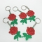 Llavero de goma de cadena dominante de encargo del regalo 3D de la promoción del PVC de Rose Flower Shape
