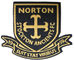 Los remiendos tejidos aduana de las insignias de escuela cosen en la frontera de Merrow del logotipo del nombre