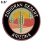 El hierro bordado lavable de los remiendos de Arizona del desierto de Sonoran/cose en Applique decorativo