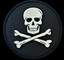 Velcro del remiendo del PVC de la moral del color de Pantone que apoya el cráneo de confianza y la bandera pirata de Shellback