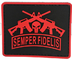 La aduana moldeó a USMC suave Semper Fidelis Marine Corps Red For Garment del remiendo del PVC